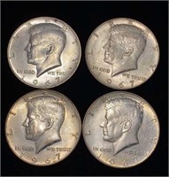 (4) 1967-P Kennedy Half Dollar Coins