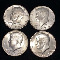 (4) Kennedy Half Dollar Coins
