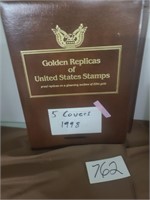 Golden replicas of united states stamps 5 covets.