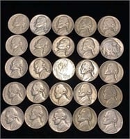 (25) Various dates Jefferson Nickels