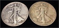 1946-P & 1947-D Standing Silver Halves