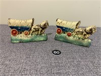 Cast Iron Conastoga Wagon Bookends