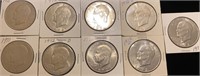 (9) Eisenhower Dollar Coins