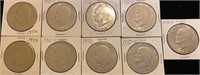 (9) Eisenhower Dollar Coins