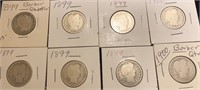 (8) Silver Barber Quarter Coins