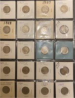 (20) 1927-1929 Buffalo Nickels