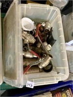 CLEAR TOTE LARGE SHUT OFF VALVES ETC