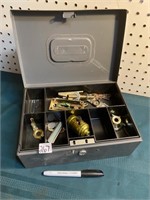 METAL CASH BOX AND CONTENTS