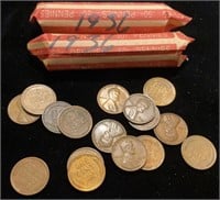 (2) Rolls Plus 1936 Wheat Pennies