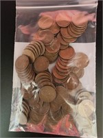 Wheat Pennies. Bag of 100 pulled from large