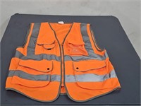 Type R Class S High visibility orange vest large.