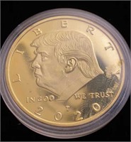 Trump 2020 Gold Colored Coin