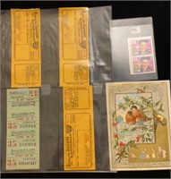 1956 Ringling Bros Circus Tickets, Elvis Stamps