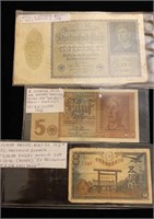 German & Korean Paper Currency