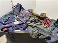 Lot: horse blankets, misc