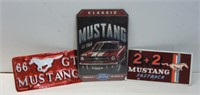Three MUSTANG Signs - Two Plate - One Classic