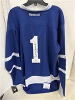 Johnny Bower autographed Toronto Maple Leafs
