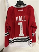 Glenn Hall autographed Chicago Blackhawks hockey