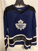 Johnny Bower autographed Toronto maple leafs