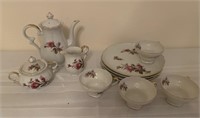 Coffee Service with 4 snack plates and cups,