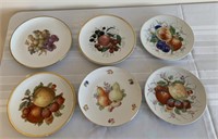 6 - 7 1/2" fruit themed plates