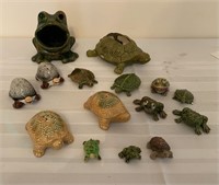 Lot of Turtle and Frog Figurines