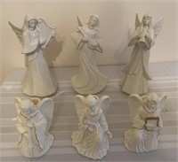 3 Mikasa fine Porcelain angels and 3 angel
