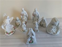 Lot of figurine with roses