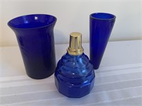Lampberger Cobalt blue glass fragrance oil lamp