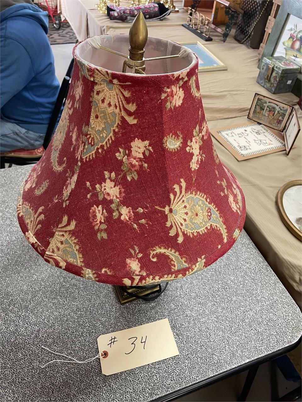 TABLE LAMP 23.5" TALL MISSING A CHARM
