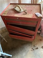 Rolling red work bench