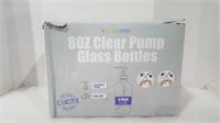 8 oz clear pump glass bottles