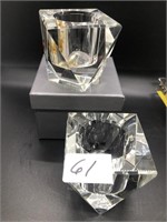 Oleg Cassini crystal candle holders