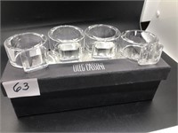 Oleg Cassini crystal napkin rings (8)