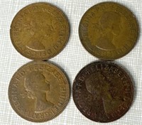 1902/1967 Elizabeth One Penny Coins