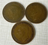 Various used One Penny Coins!