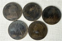 Victoria One Penny Coins