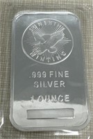 Sunshine Minting  One Ounce Silver Bar