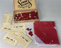 Canada Flag and Leafs Pins in wooden box