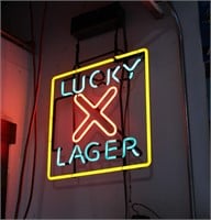 Lucky Lager 18"X19" Neon Sign