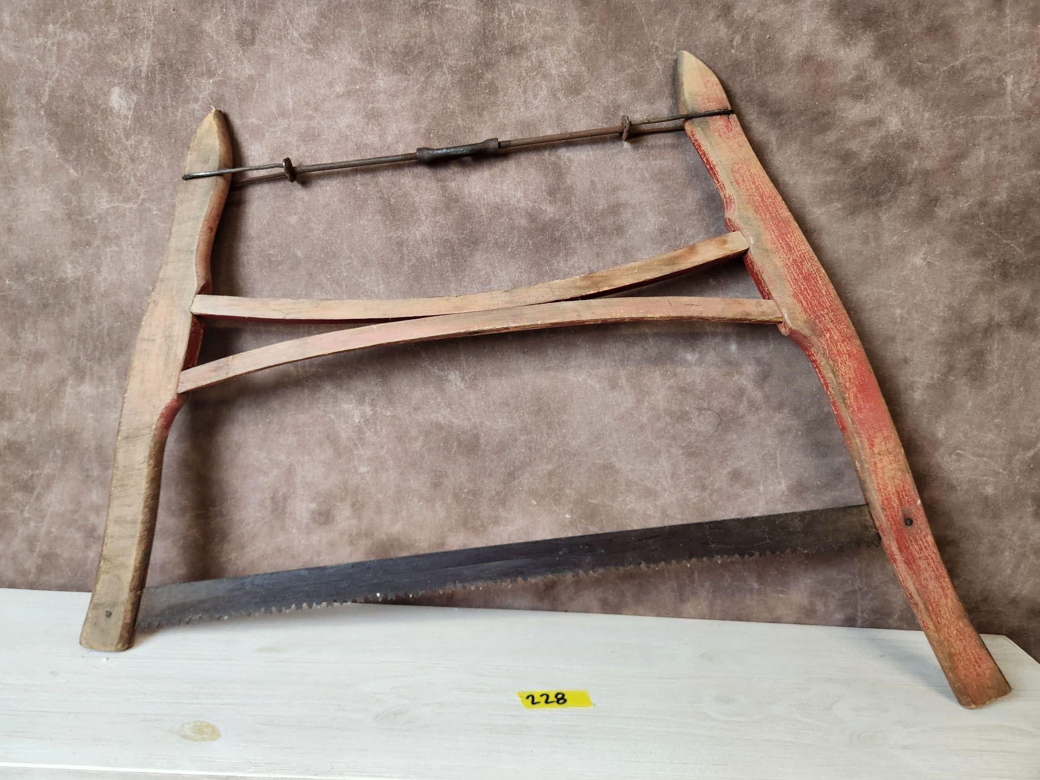 Antique Primitive Cross Buck Saw