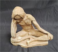 Signed terracotta nude sculpture