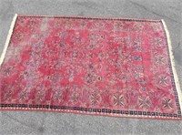 Middle Eastern style hand woven wool area rug