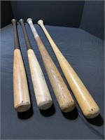 4 hickory baseball bats (f)