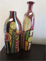 Decorative Bottles, Approx. 14" Tall
