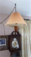 Mid century modern hanging lamp with pleated