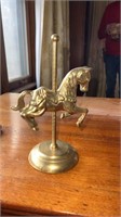 Brass carousel horse