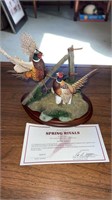 Danbury Mint “ spring Rivals” pheasant sculpture