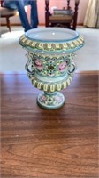 Nippon Moriage loving cup vase with roses and