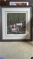 Wildlife print framed and matted.